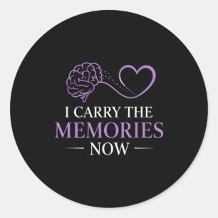 Alzheimer's caregiver dementia caregiver support classic round sticker