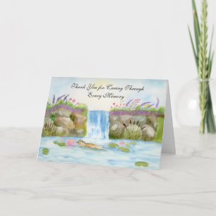 Alzheimer's Caregiver Otter Woodland Waterfall Card
