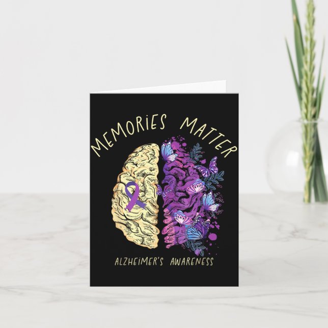 Alzheimers Dementia Awareness Support Brain Card (Front)