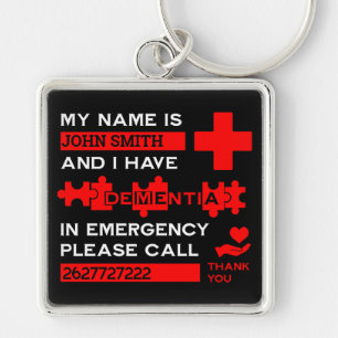  Alzheimer's Disease Alert Key Ring