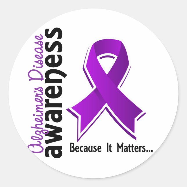 Alzheimer's Disease Awareness 5 Classic Round Sticker (Front)