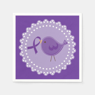 Alzheimer's Disease Awareness Bird Napkin