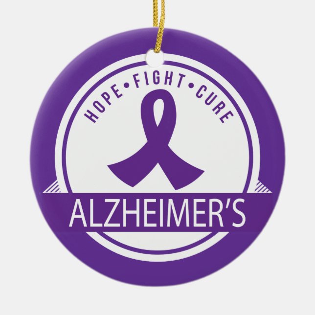 Alzheimers Disease Awareness Hope Ornament (Front)