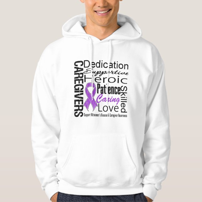 Alzheimers Disease Caregivers Collage Hoodie (Front)