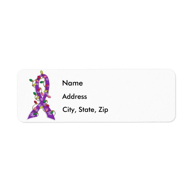 Alzheimer's Disease Christmas Lights Ribbon (Front)
