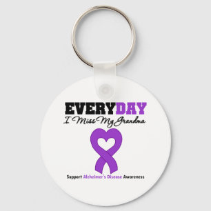 Alzheimer's Disease Every Day I Miss My Grandma Key Ring
