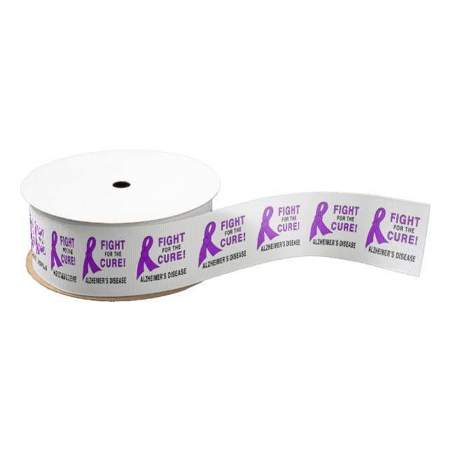 Alzheimer's Disease Fight for the Cure 1.5" Grosgrain Ribbon (Spool)