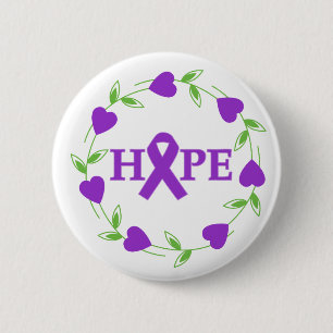 Alzheimer's Disease Hearts of Hope 6 Cm Round Badge