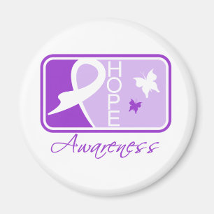Alzheimer's Disease Hope Awareness Tile Magnet