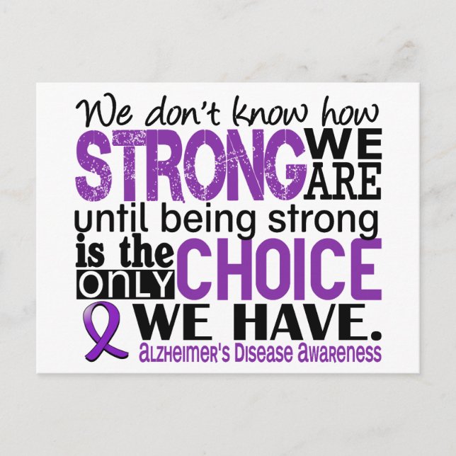Alzheimer's Disease How Strong We Are Postcard (Front)