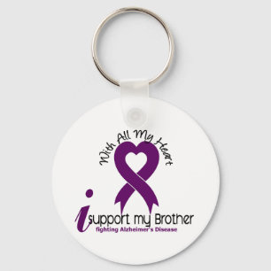 Alzheimers Disease I Support My Brother Key Ring