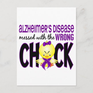Alzheimer's Disease Messed With The Wrong Chick Postcard