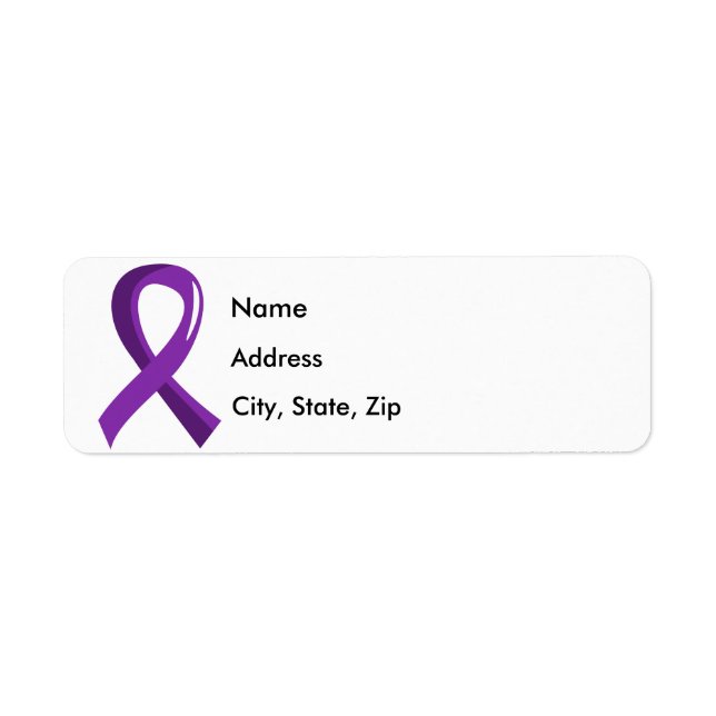 Alzheimer's Disease Purple Ribbon 3 (Front)