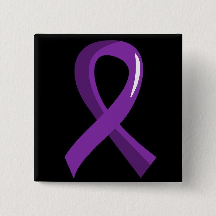 Alzheimers Disease Purple Ribbon 3 15 Cm Square Badge Uk