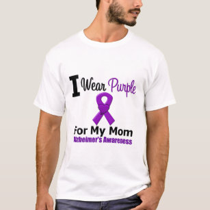 Alzheimer's Disease Purple Ribbon For My Mum T-Shirt