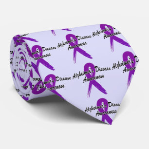 Alzheimer's Disease Ribbon of Hope Tie
