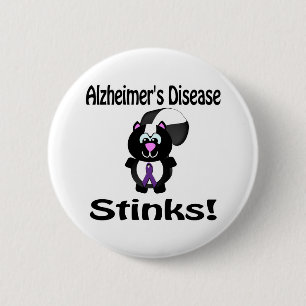 Alzheimers Disease Stinks Skunk Awareness De 6 Cm Round Badge