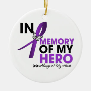 Alzheimers Disease Tribute In Memory of My Hero Ceramic Tree Decoration