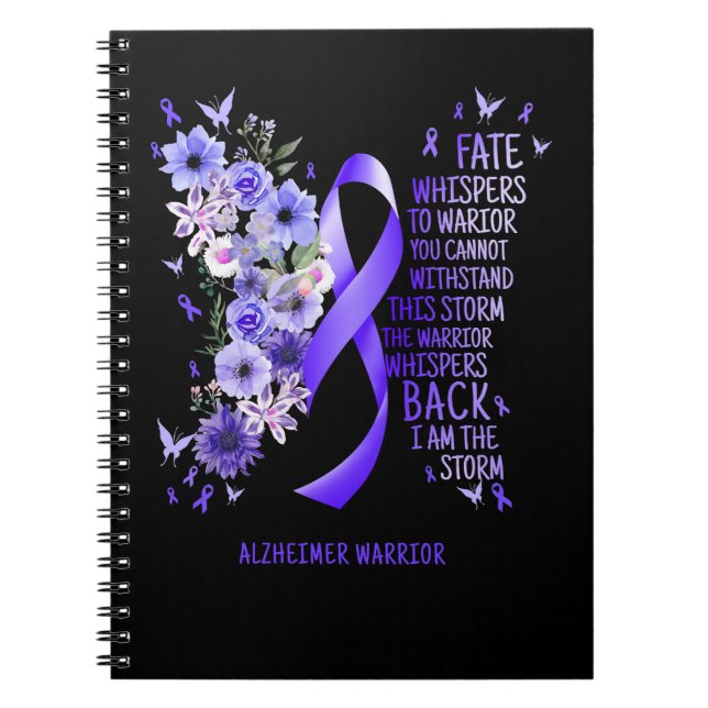 Alzheimers Disease Warrior I Am The Storm Alzheime Notebook (Front)