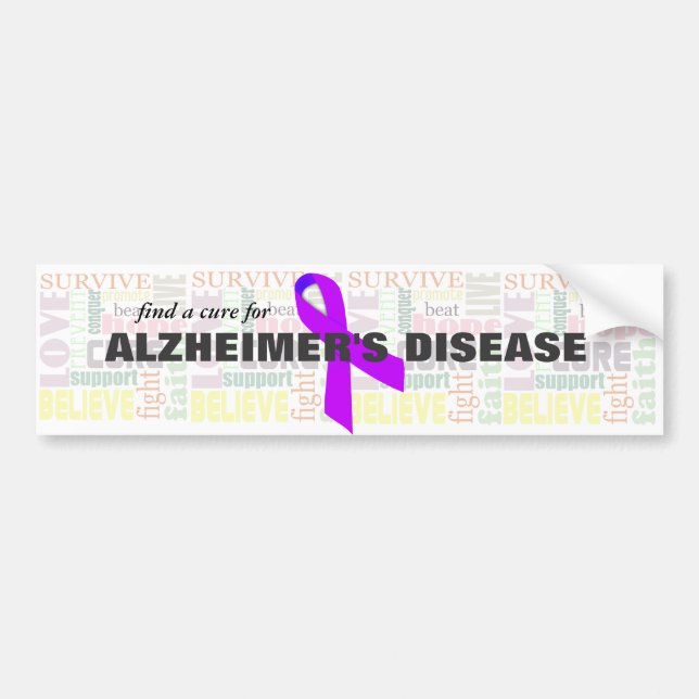 Alzheimer's Inspirational Words Bumper Sticker (Front)