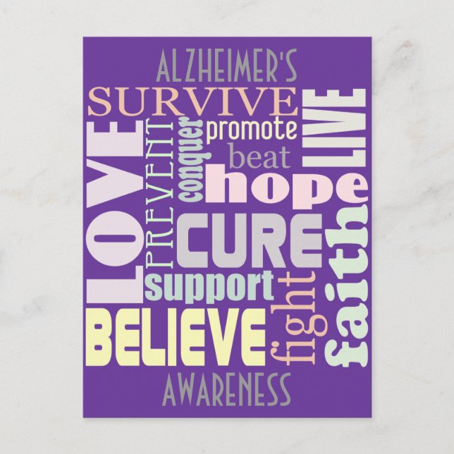 Alzheimer's Inspirational Words Postcard (Front)
