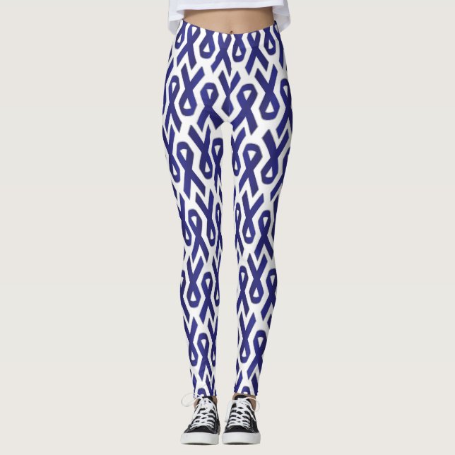 Alzheimer's Purple Ribbon Leggings (Front)