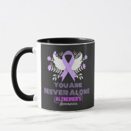 Alzheimer's Ribbon Fight Dementia Awareness Mug