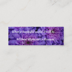 Alzheimer's Support Bookmark Mini Business Card