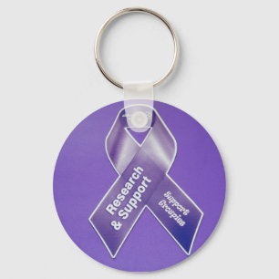 Alzheimer's Support Groupie Ribbon Key Ring