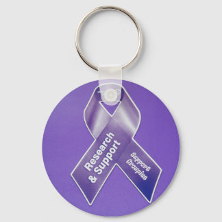 Alzheimer's Support Groupie Ribbon Key Ring