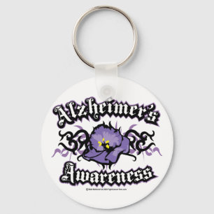 Alzheimers Tribal Violet Key Ring