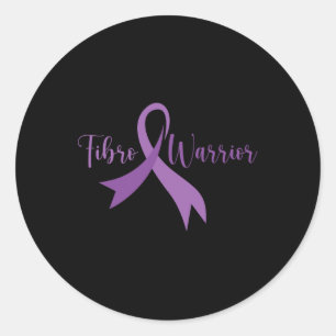 Am A Fibromyalgia Warrior. Purple Fibromyalgia Awa Classic Round Sticker