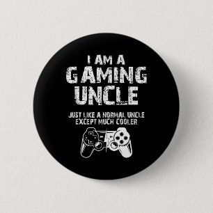 Am A Gaming Uncle Funny Video Gamer Cute Video Gam 6 Cm Round Badge