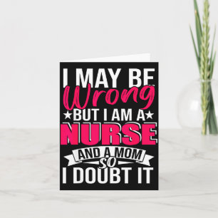 Am a nurse and a mum happy mother's day matching card