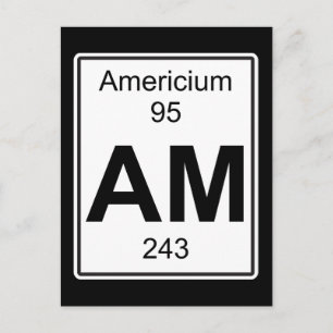 Am - Americium Postcard
