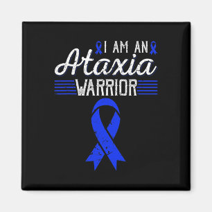 Am An Ataxia Warrior Blue Ribbon Awareness Magnet