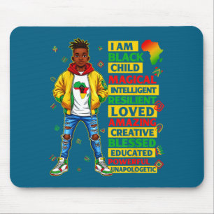 Am black child history month african american boys mouse mat