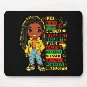 Am black child magical black history month african mouse mat