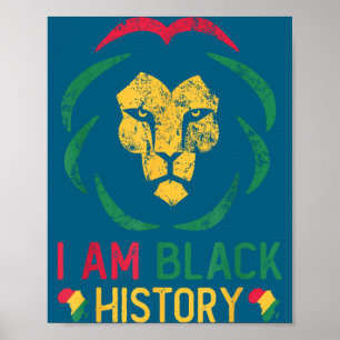 Am black history african american black pride poster