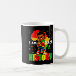 Am black history african american boys black coffee mug