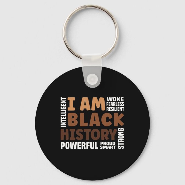 Am Black History Strong-proud Black History Month  Key Ring (Front)