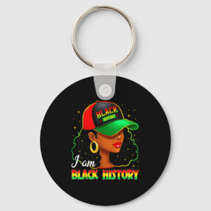 Am black history women girl black history month key ring