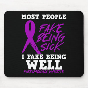 Am Fake Being Well. Purple Fibromyalgia Awareness  Mouse Mat