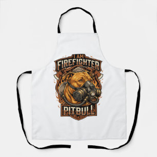 Am Firefighter Pitbull Dog Gas Mask Shield Apron