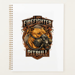 Am Firefighter Pitbull Dog Gas Mask Shield Planner