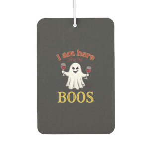 Am Here Boos Halloween Ghost Wine Glasses Spider W Car Air Freshener