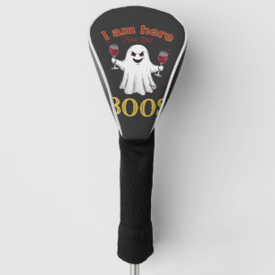 Am Here Boos Halloween Ghost Wine Glasses Spider W Golf Head Cover