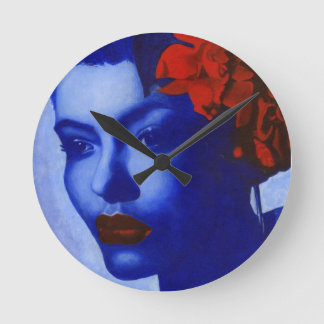 Am I Blue Round Clock