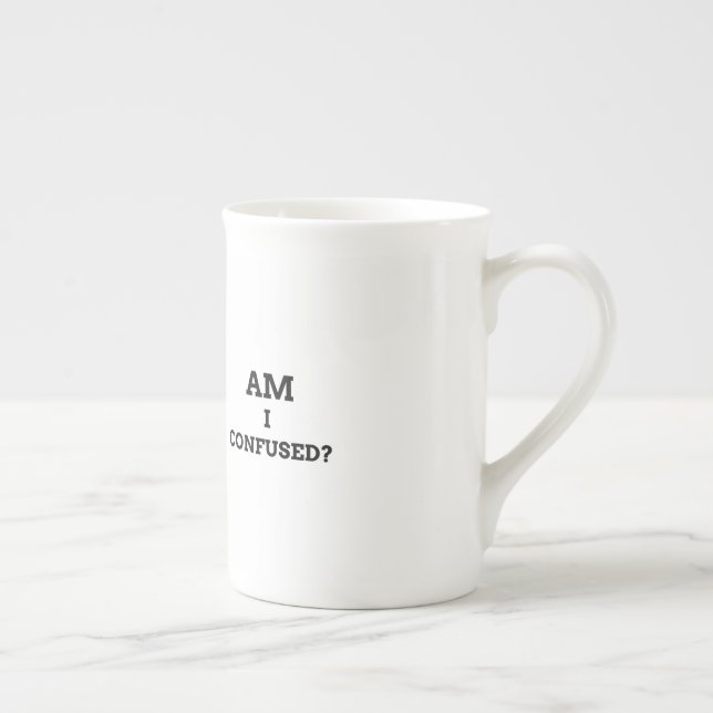 Am I confused Bone China Mug (Right)