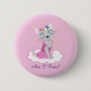 Am I Cute? 6 Cm Round Badge